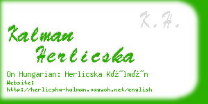 kalman herlicska business card